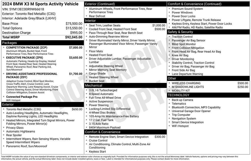 Used 2024 BMW X3 M w/ Competition Package AWD/4WD image 5