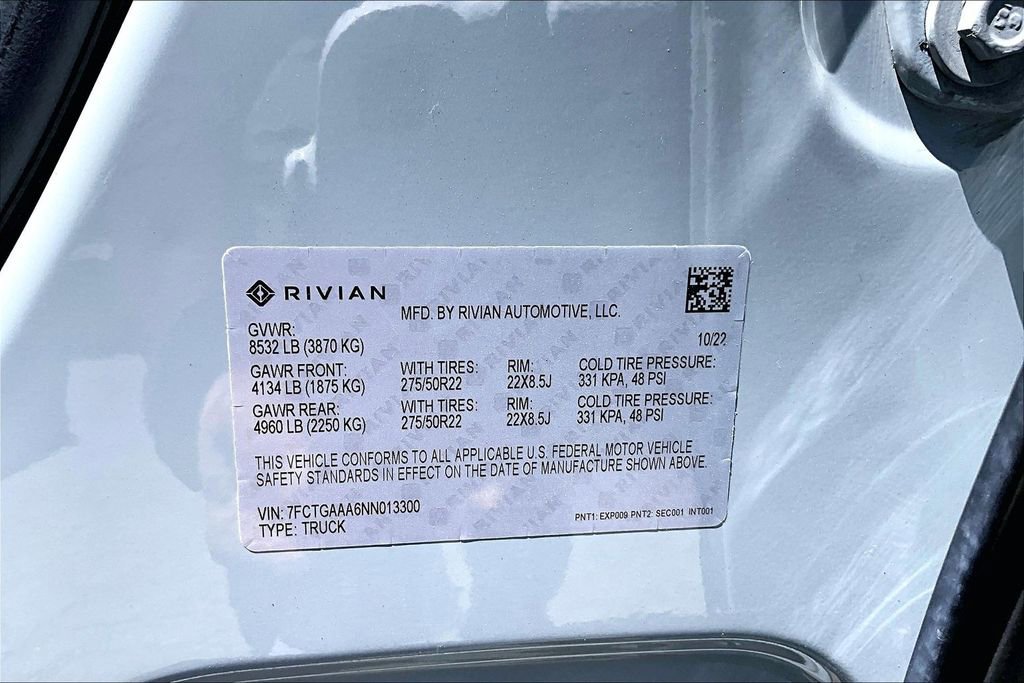 Used 2022 Rivian R1T Adventure AWD/4WD image 9