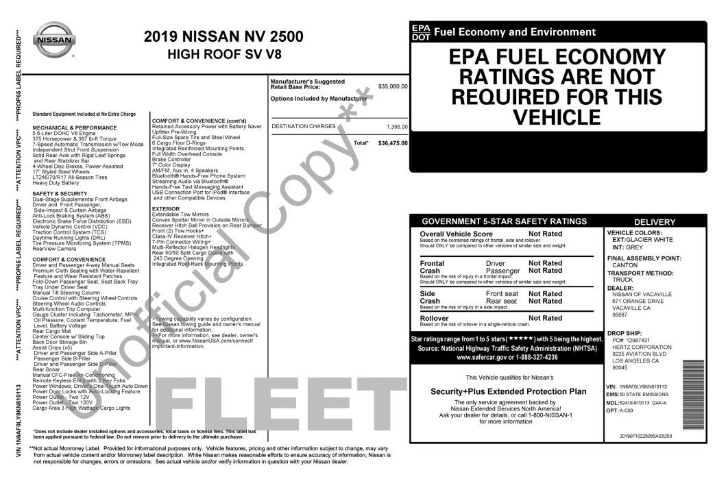 Used 2019 Nissan NV 2500 SV RWD image 4