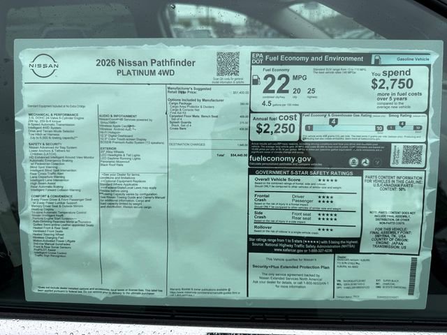 New 2026 Nissan Pathfinder Platinum w/ Cargo Package AWD/4WD image 31