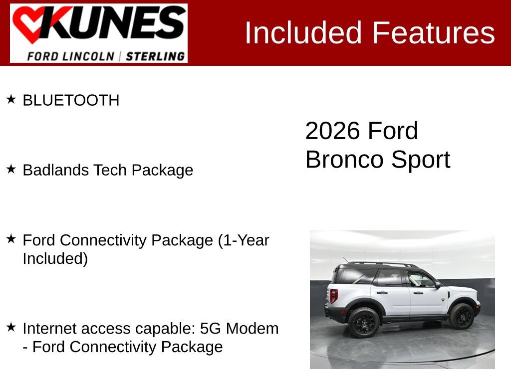 New 2026 Ford Bronco Sport Badlands w/ Badlands Tech Package AWD/4WD image 4