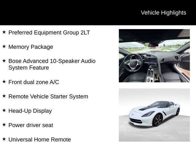 Used 2015 Chevrolet Corvette Stingray Coupe w/ 2LT Preferred Equipment Group RWD image 11