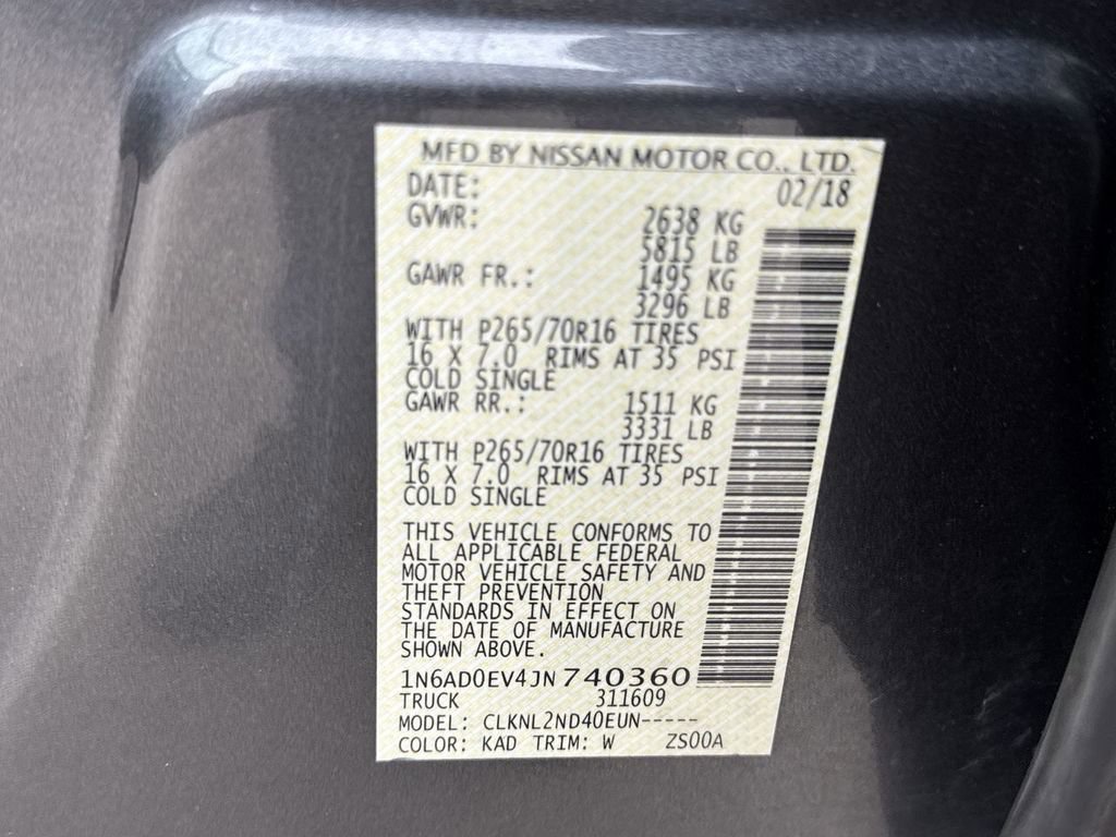 Used 2018 Nissan Frontier SV AWD/4WD image 32