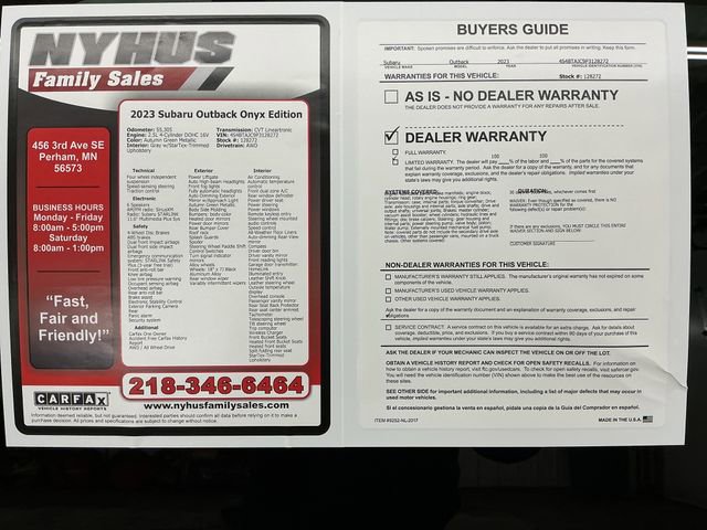 Used 2023 Subaru Outback Onyx Edition image 53