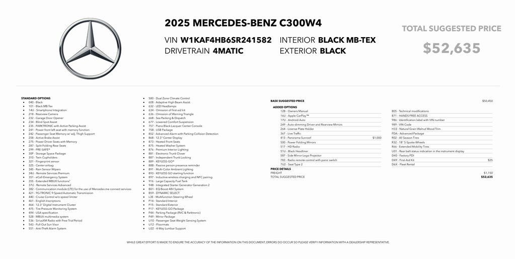 Used 2025 Mercedes-Benz C 300 4MATIC Sedan image 23