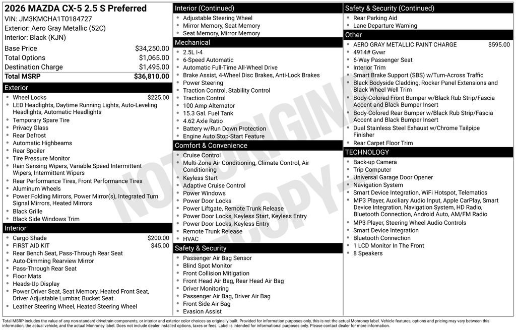 New 2026 MAZDA CX-5 Preferred AWD/4WD image 6