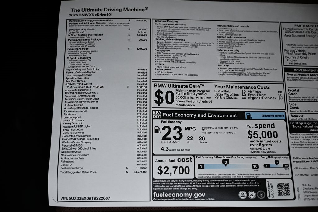 New 2026 BMW X6 xDrive40i w/ Premium Package image 41