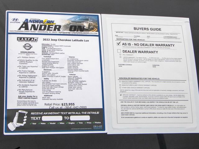Used 2022 Jeep Cherokee Latitude Lux image 30