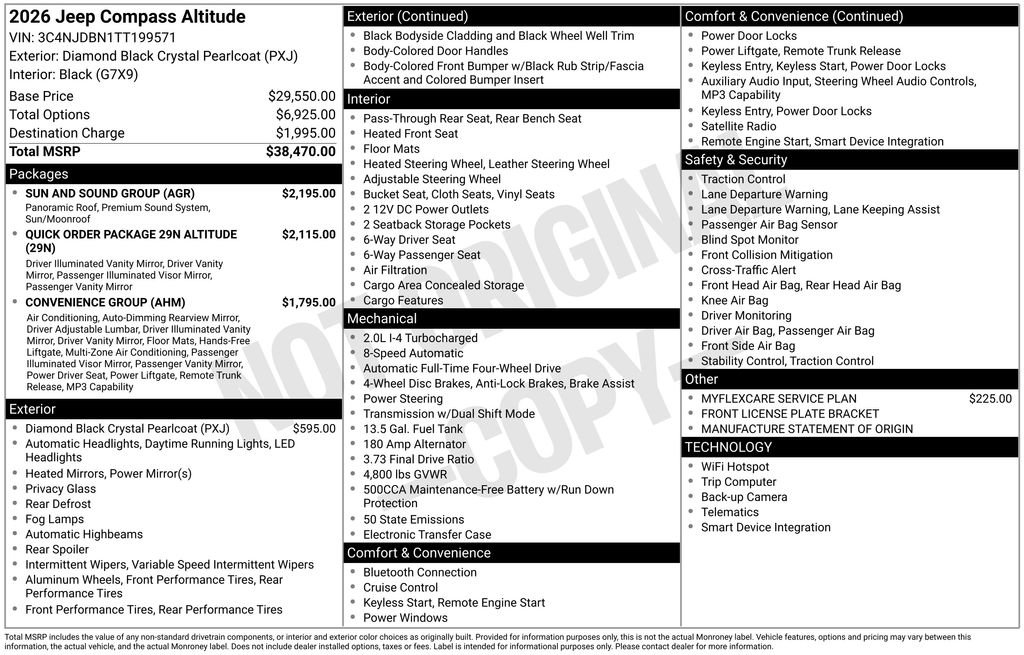 New 2026 Jeep Compass Latitude w/ Sun and Sound Group AWD/4WD image 4