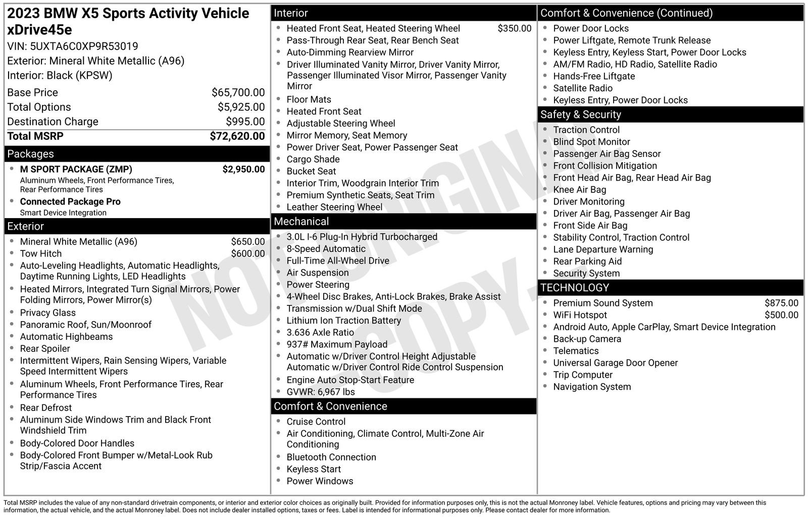Used 2023 BMW X5 xDrive45e w/ M Sport Package image 39