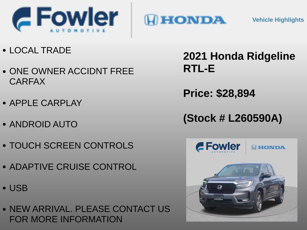 Used 2021 Honda Ridgeline RTL-E image 8