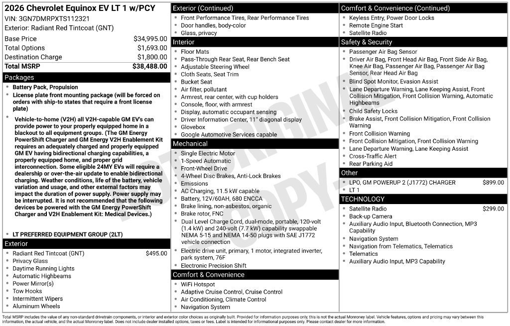 New 2026 Chevrolet Equinox EV LT FWD image 11