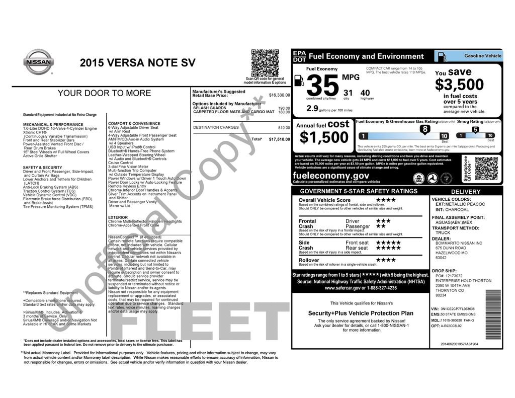 Used 2015 Nissan Versa Note SV image 26