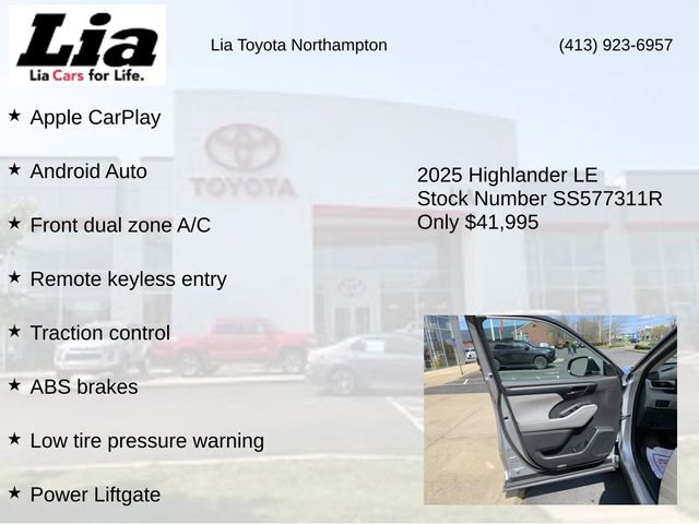 Used 2025 Toyota Highlander LE AWD/4WD image 7