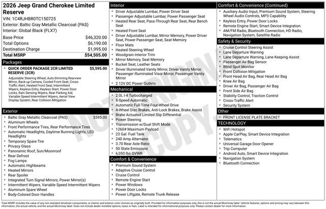 Used 2026 Jeep Grand Cherokee Limited AWD/4WD image 25