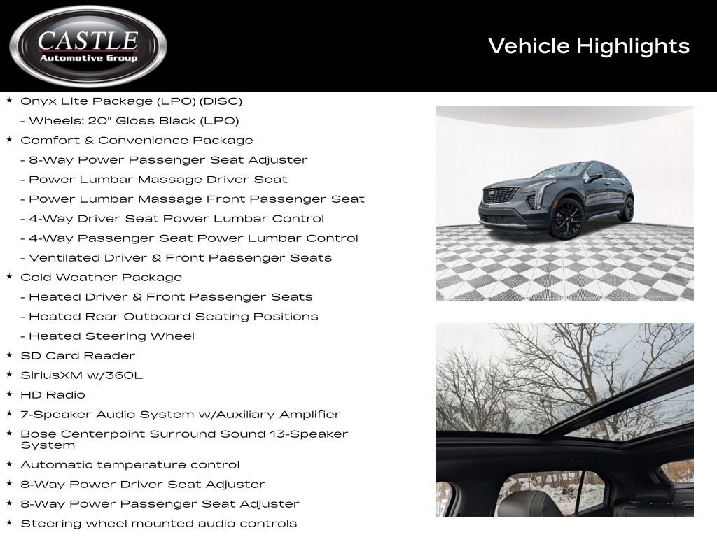 Certified 2023 Cadillac XT4 Premium Luxury w/ LPO, Onyx Lite Package image 8