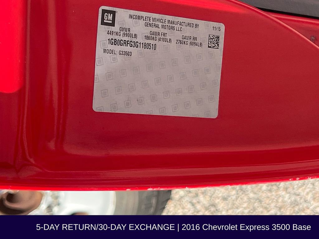 Used 2016 Chevrolet Express 3500 Work Van image 34