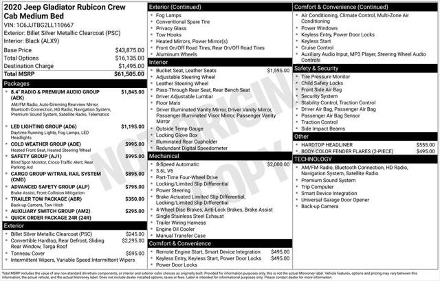 Certified 2020 Jeep Gladiator Rubicon image 6