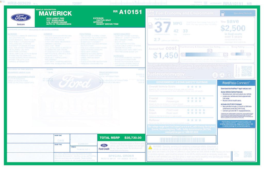 Used 2024 Ford Maverick Lariat FWD image 37