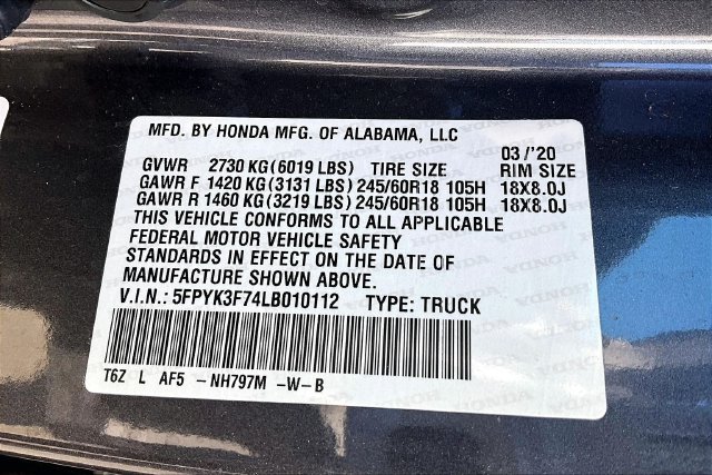 Used 2020 Honda Ridgeline RTL-E image 19