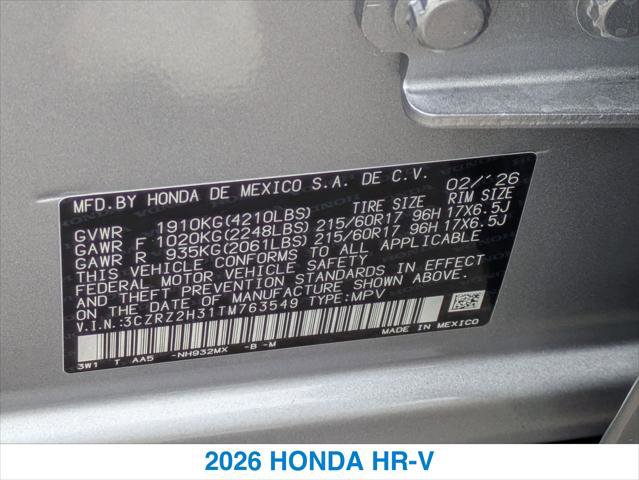 Certified 2026 Honda HR-V LX image 26