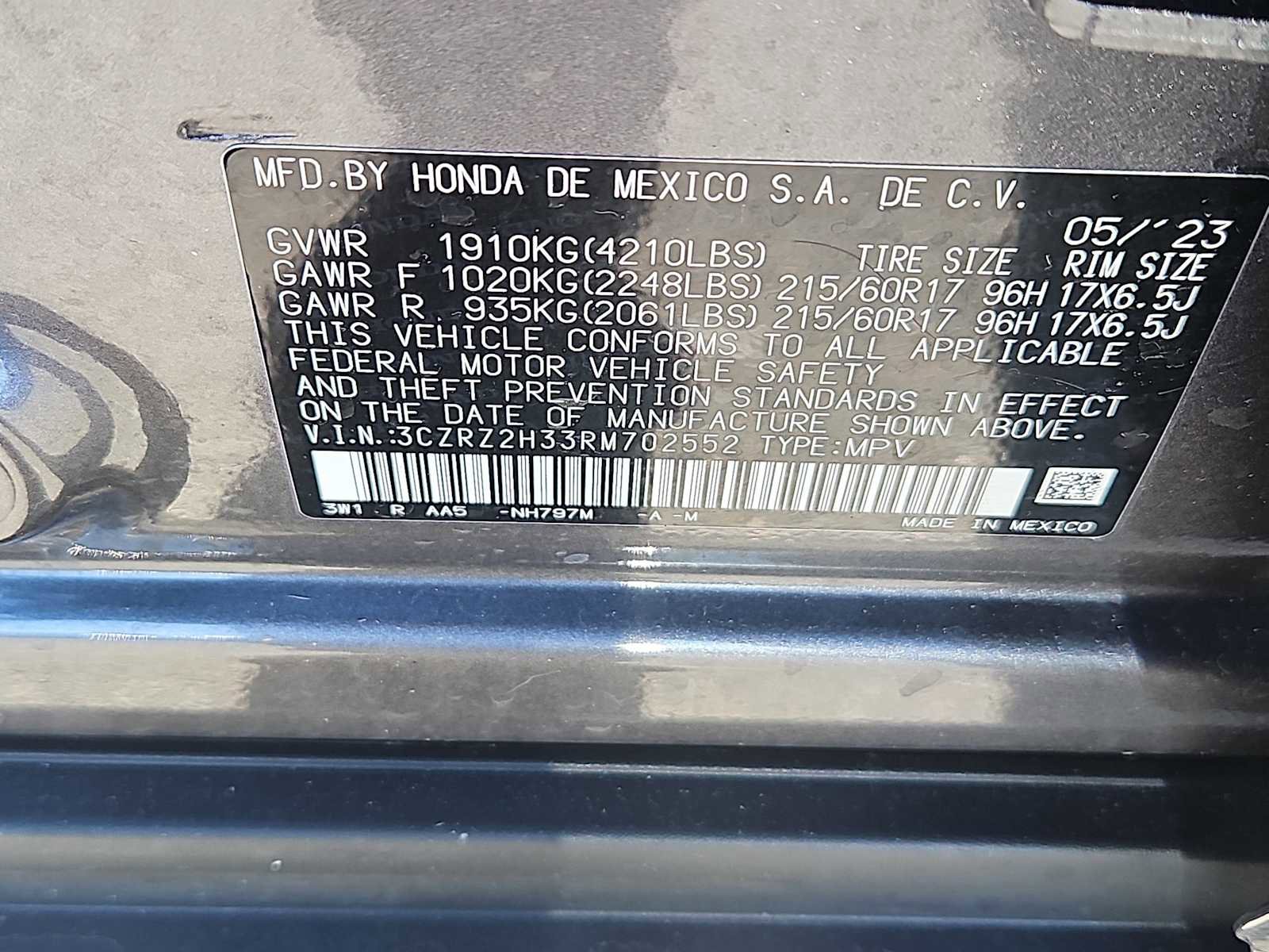 Certified 2024 Honda HR-V LX image 13