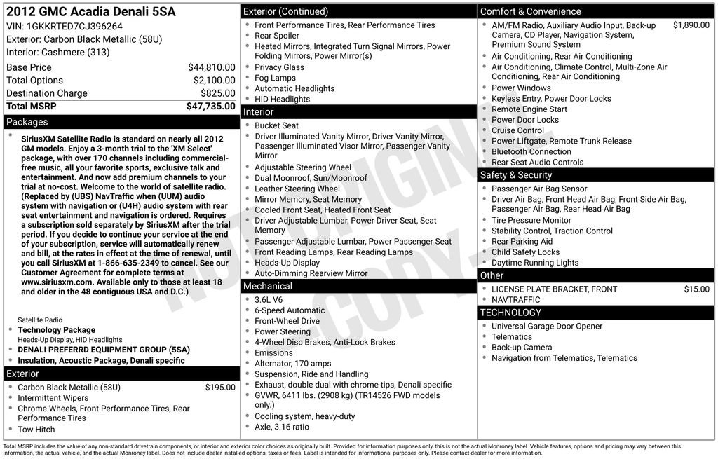 Used 2012 GMC Acadia Denali image 11
