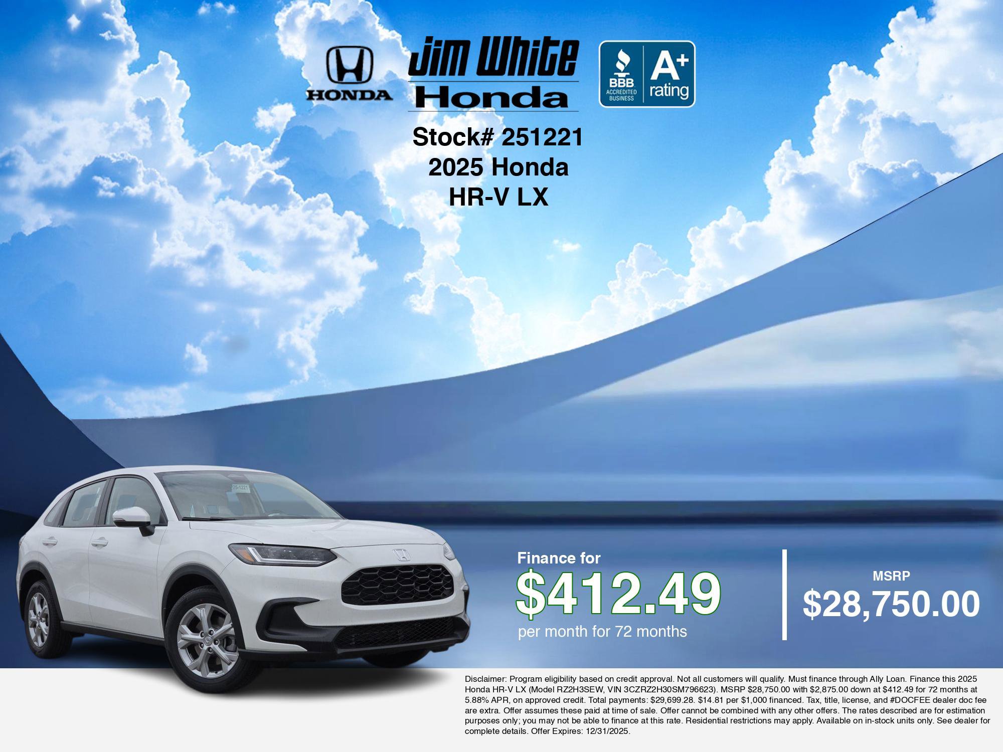 New 2025 Honda HR-V LX image 7