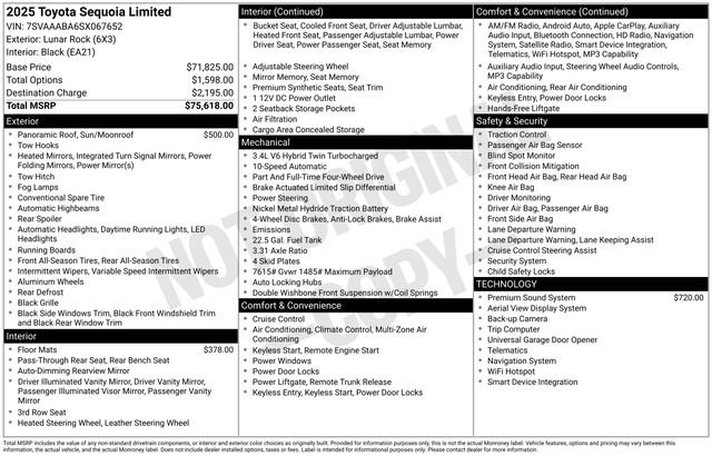 Used 2025 Toyota Sequoia Limited AWD/4WD image 3