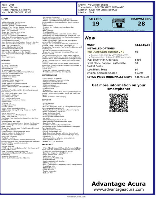 Used 2026 Chrysler Pacifica Select FWD image 6