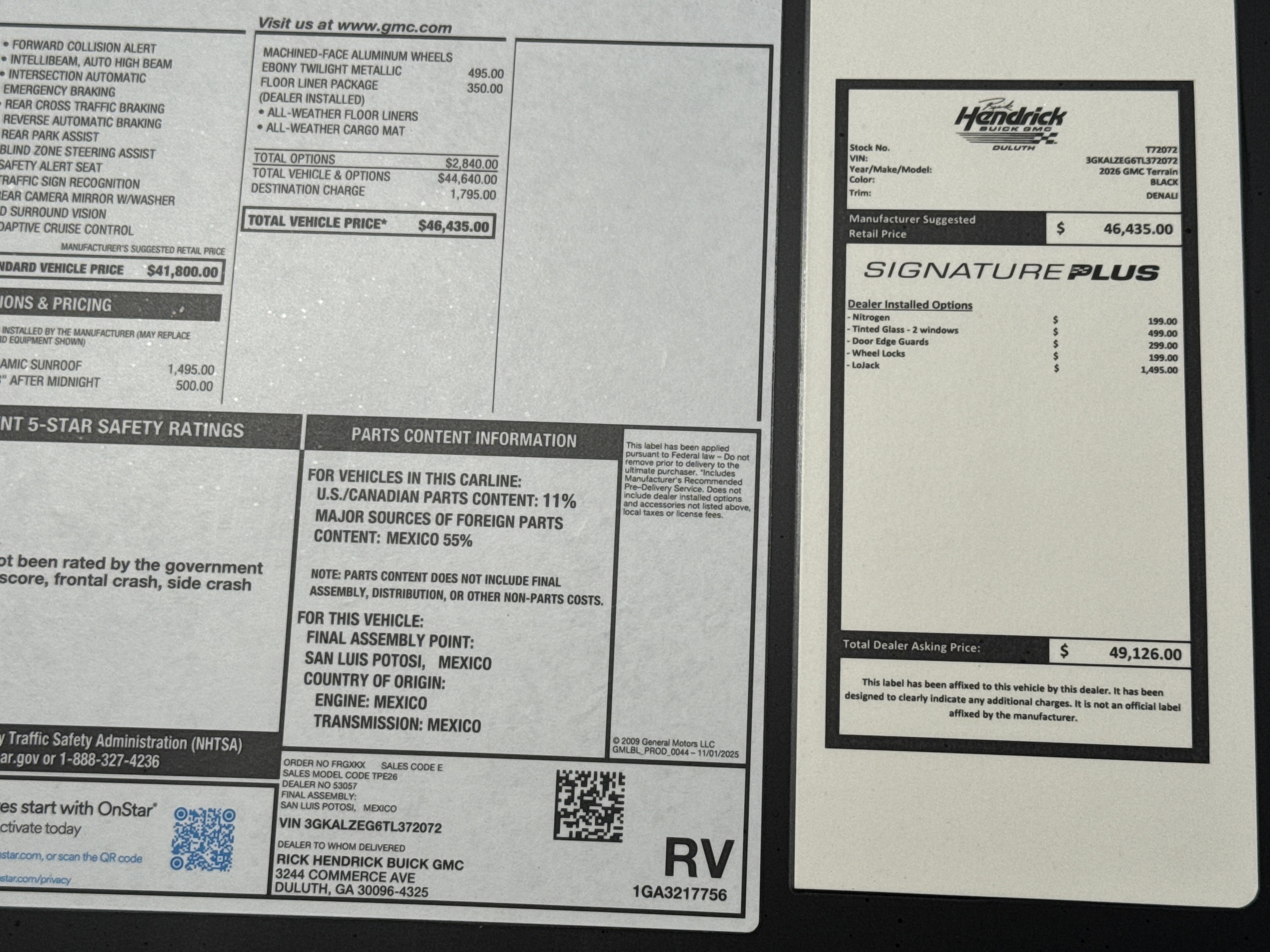 New 2026 GMC Terrain Denali w/ LPO, Floor Liner Package image 39