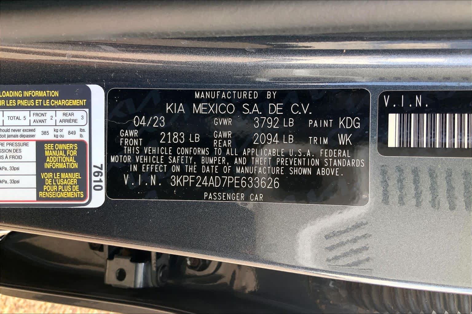 Certified 2023 Kia Forte LXS w/ LXS Technology Package FWD image 29