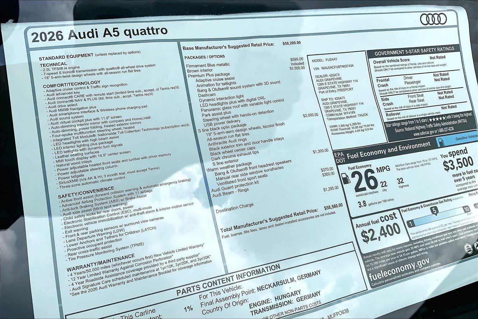 New 2026 Audi A5 Premium Plus w/ Premium Plus Package AWD/4WD image 19