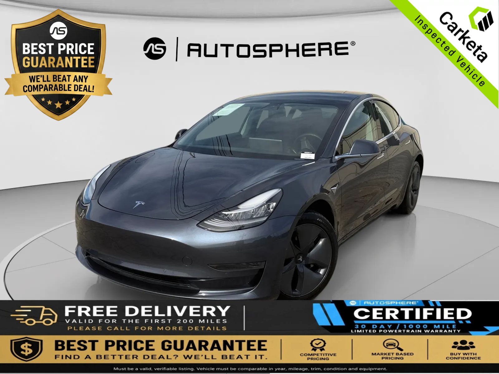 Used 2019 Tesla Model 3 Standard Range Plus