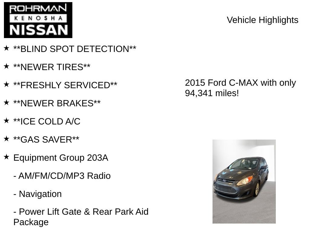 Used 2015 Ford C-MAX SE w/ Equipment Group 203A image 7