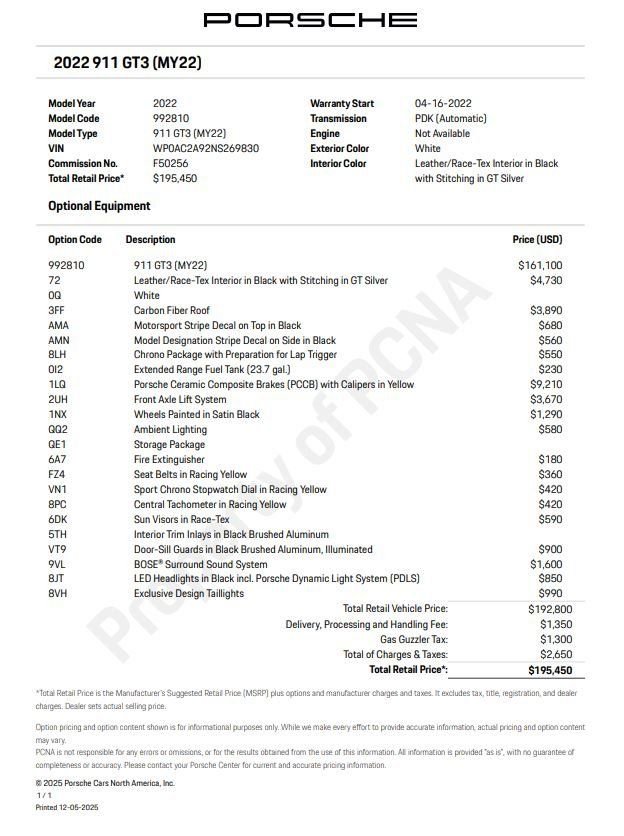 Certified 2022 Porsche 911 GT3 image 6