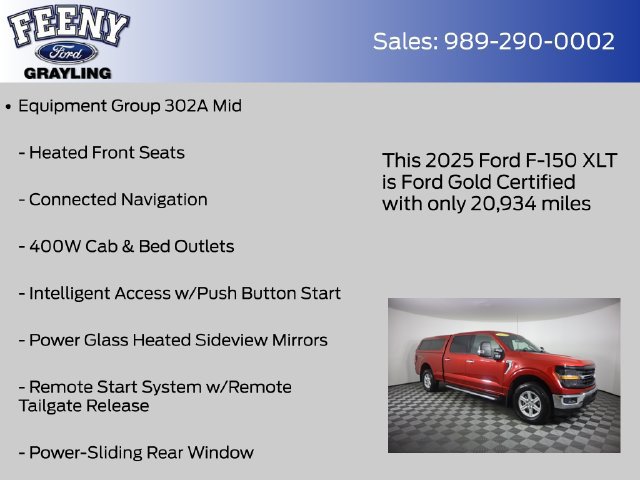 Certified 2025 Ford F150 XLT w/ Equipment Group 302A MID AWD/4WD image 14