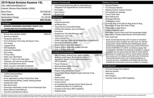 Used 2019 Buick Envision Essence image 8