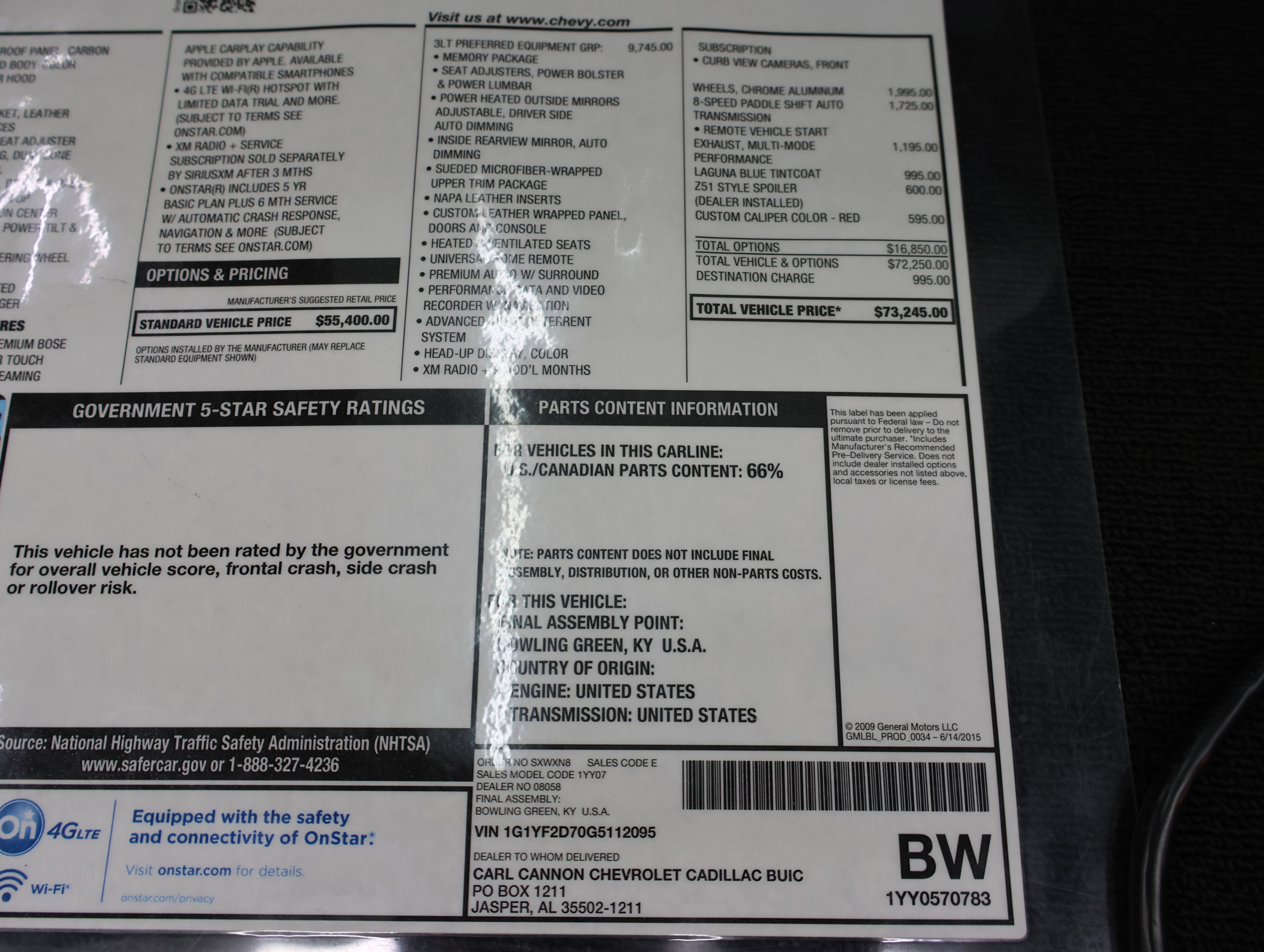 Used 2016 Chevrolet Corvette Stingray Coupe w/ 3LT Preferred Equipment Group image 28