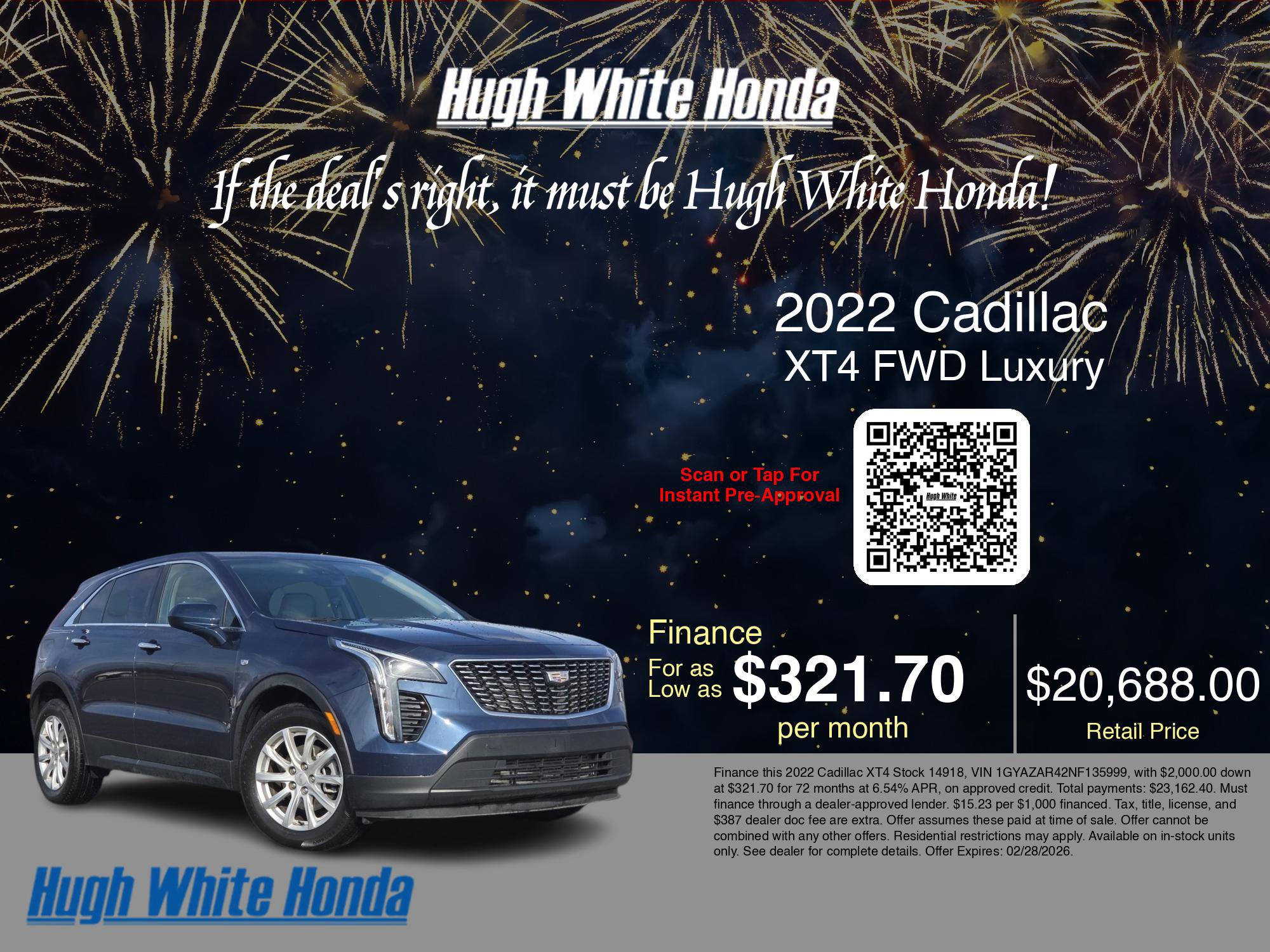 Used 2022 Cadillac XT4 Luxury w/ Cold Weather Package image 3