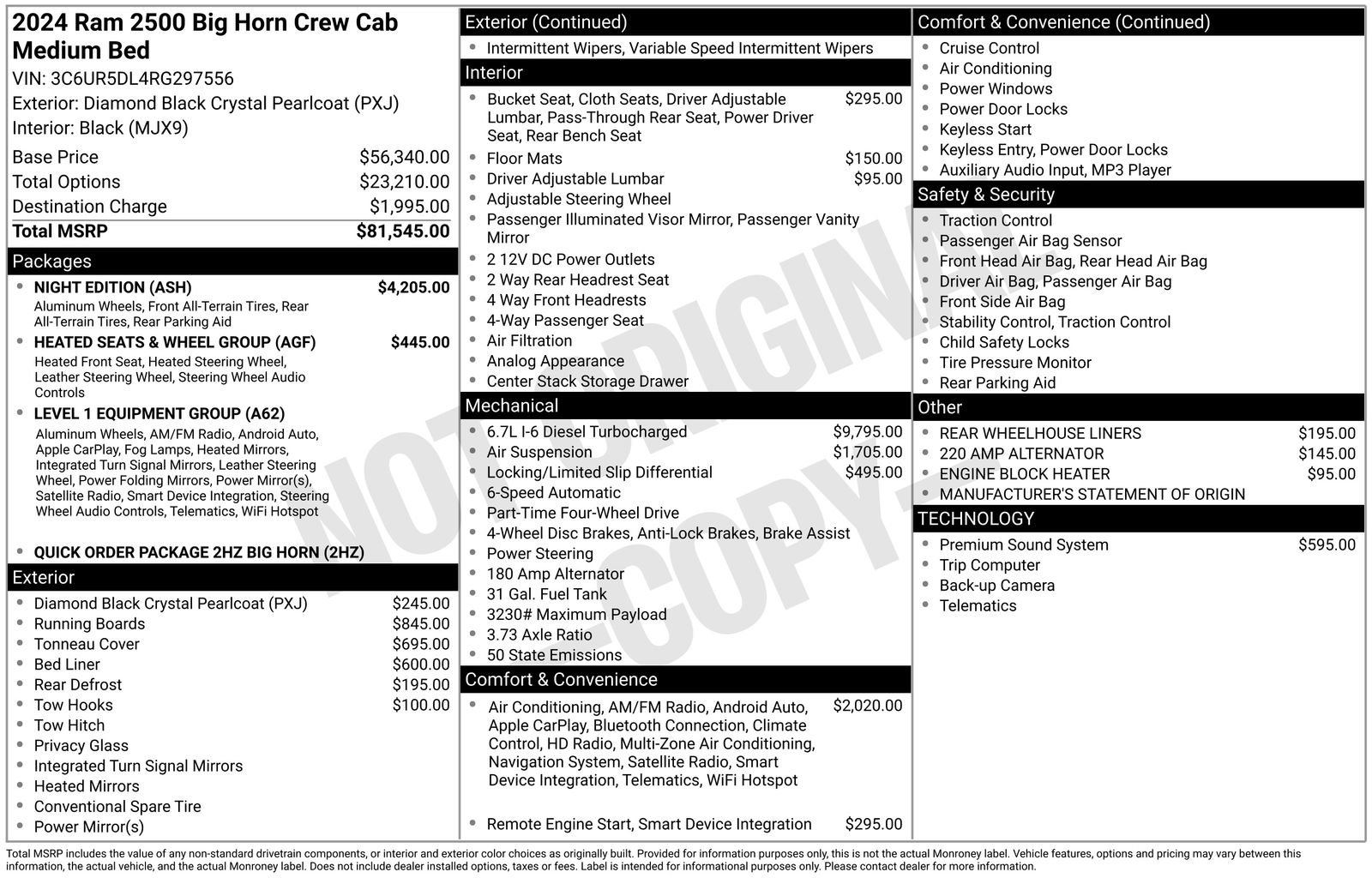 Used 2024 RAM 2500 Big Horn w/ Night Edition AWD/4WD image 19