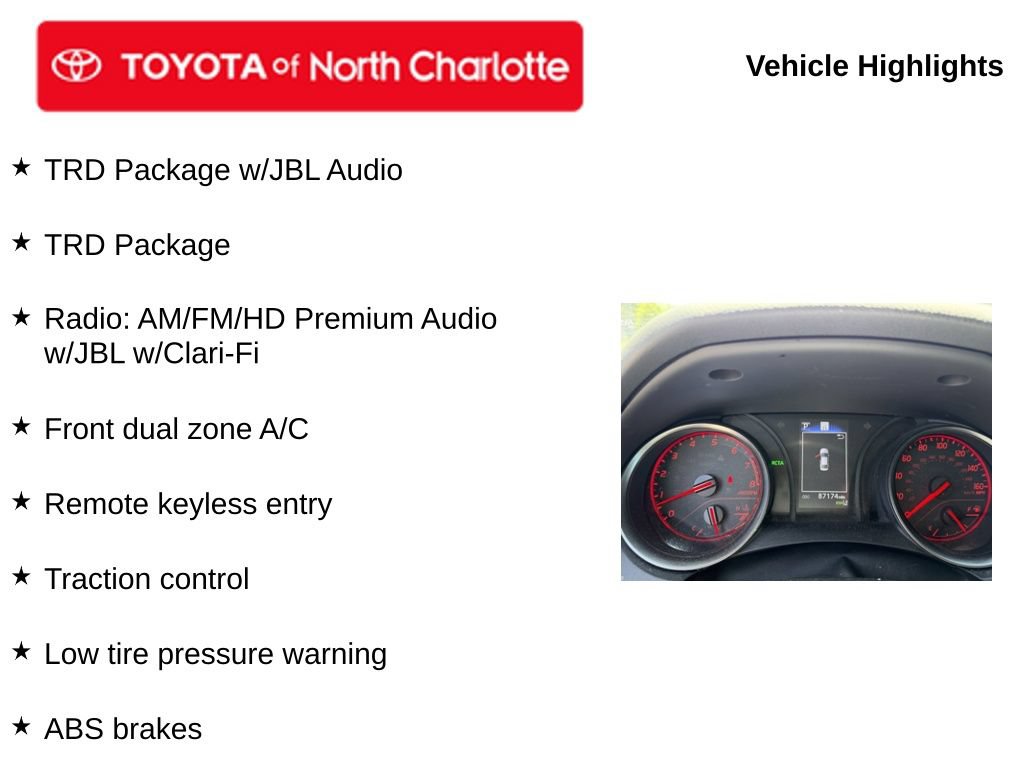 Used 2022 Toyota Camry TRD w/ TRD Package w/JBL Audio FWD image 5