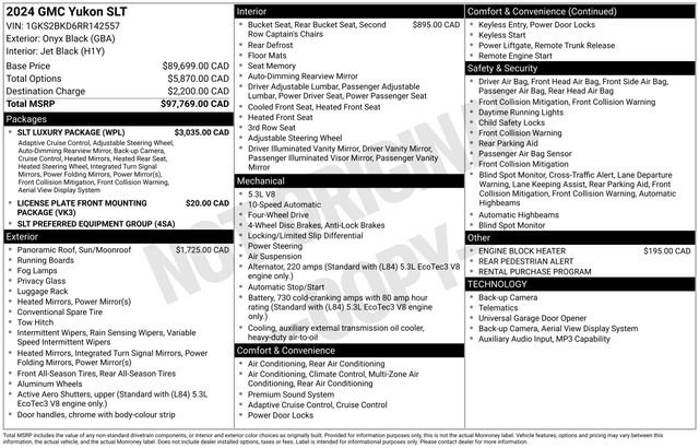 Used 2024 GMC Yukon SLT w/ SLT Luxury Package AWD/4WD image 1