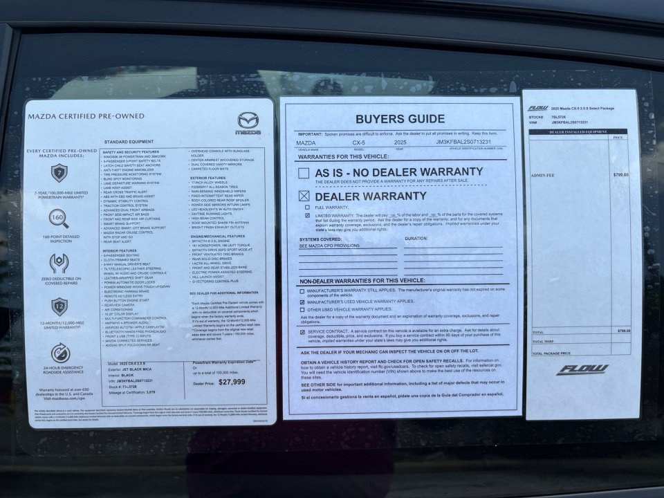 Certified 2025 MAZDA CX-5 AWD 2.5 S image 33