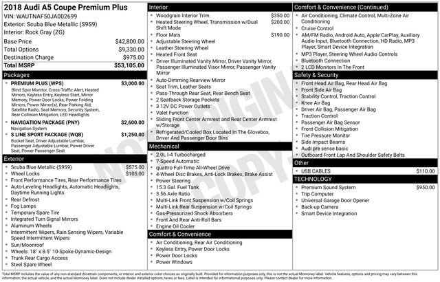 Used 2018 Audi A5 2.0T Premium Plus w/ Premium Plus image 2