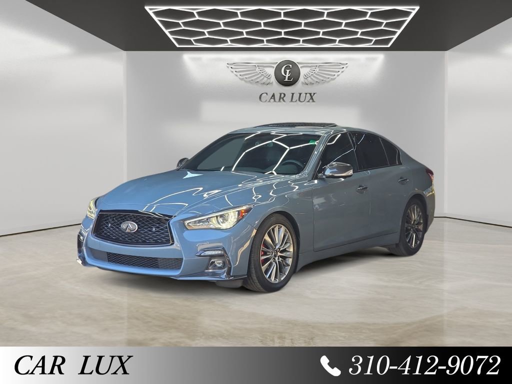 Used 2022 INFINITI Q50 Red Sport 400 w/ Carbon Fiber Package