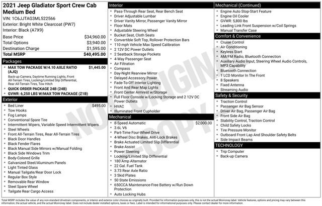 Used 2021 Jeep Gladiator Sport image 15