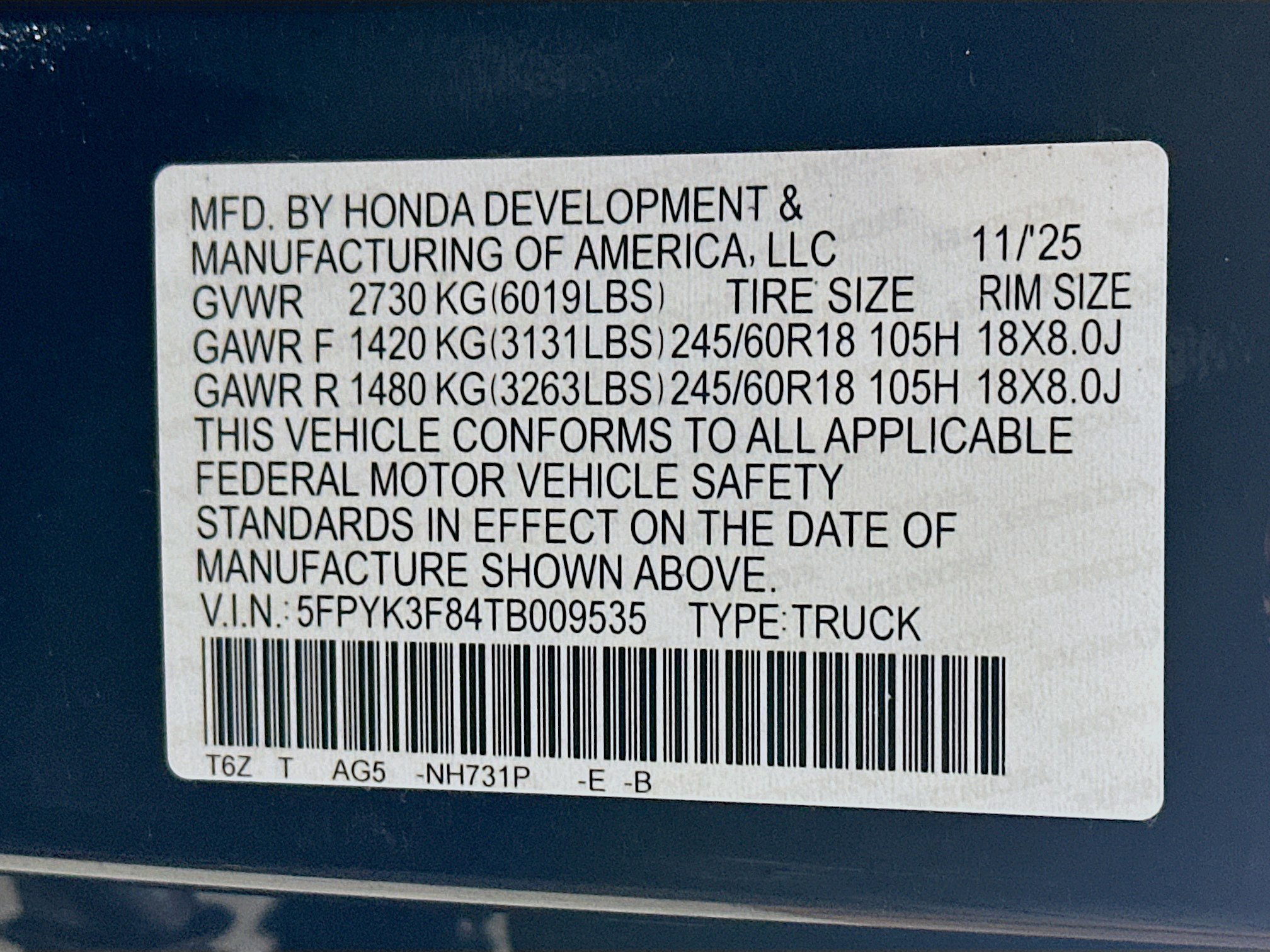 New 2026 Honda Ridgeline Black Edition image 32
