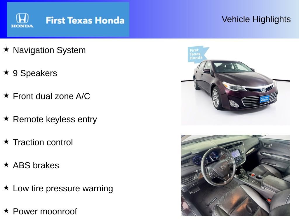 Used 2015 Toyota Avalon XLE Touring image 5