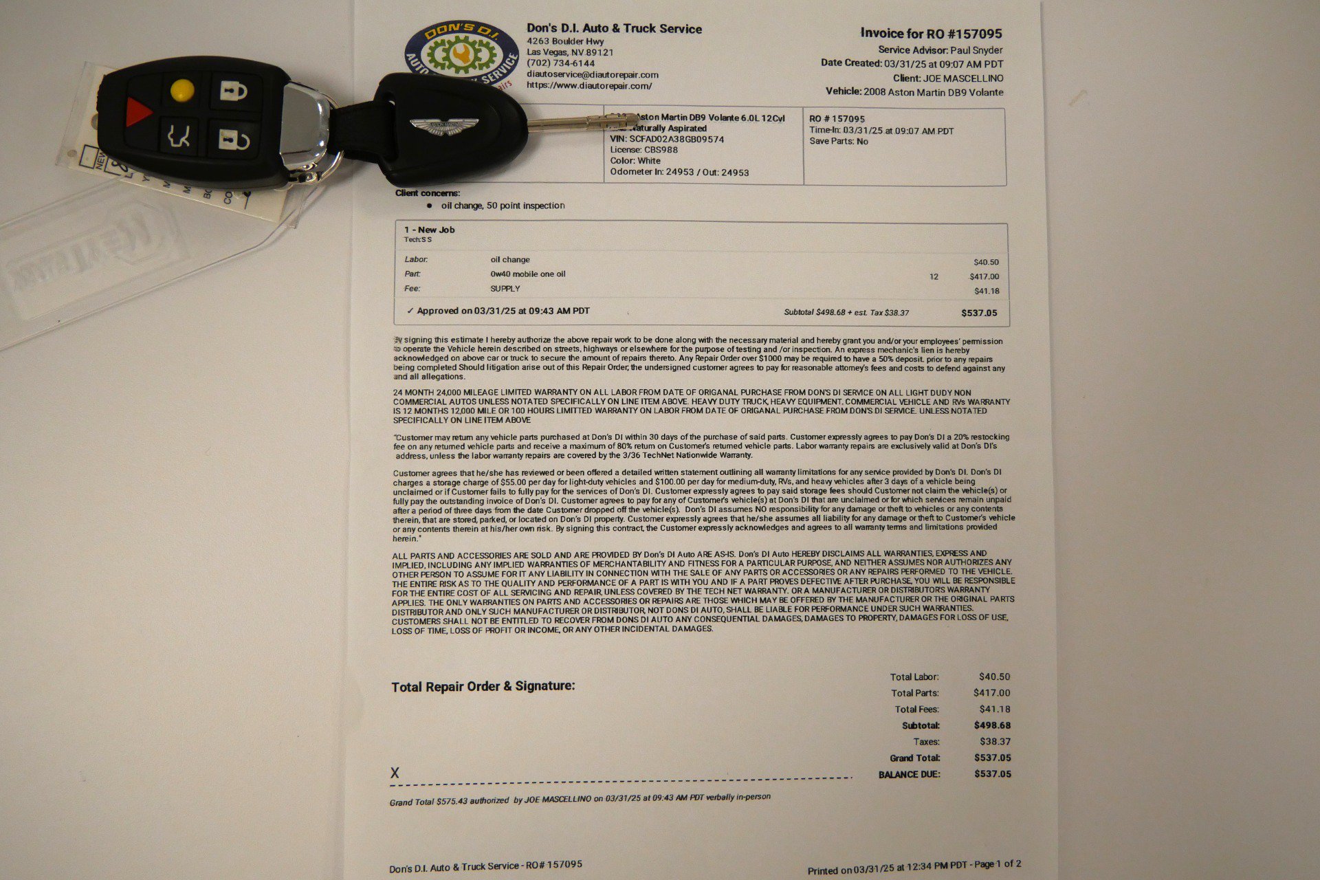 Used 2008 Aston Martin DB9 Volante RWD image 60